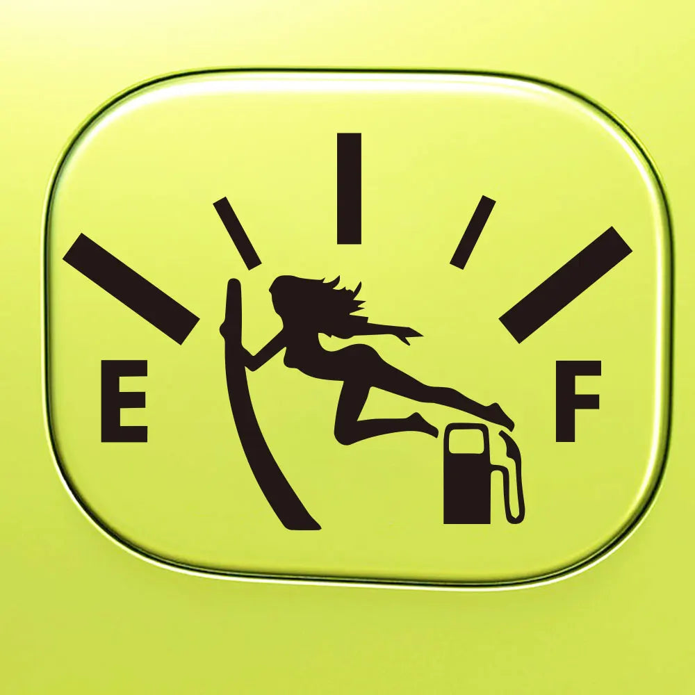 Swordswoman Empty Full Gas Gauge Sticker for Car Fuel Tank Cap Door Decoration Automotive Supplies Outdoor Stickers Vinyl Decals (ONLINE ORDER ONLY)