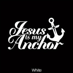 “Jesus is my Anchor” Stickers，Christian God Car Body Bumper Vinyl Decal Car Accessories，for Car Truck Motorcycle ,Self-adhesive (ONLINE ORDER ONLY)