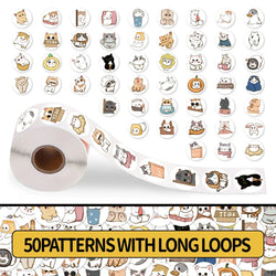100-500pcs Cartoon Animals Sealing Sticker DIY Laptop Decals Decoration Sticker Reward Gift Toys Stationery (Online Order Only)