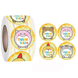 100-500pcs Cartoon Thank You Stickers For Seal Packaging Decoration Stickers School Teacher Kids Student Stationery Stickers (ONLINE ORDER ONLY)