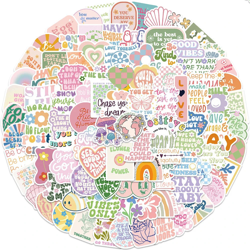 Cute Pink Cartoon Stickers for Bike, Luggage, Guitar, Laptop - 10/30/50/100PCS (ONLINE ORDER ONLY)