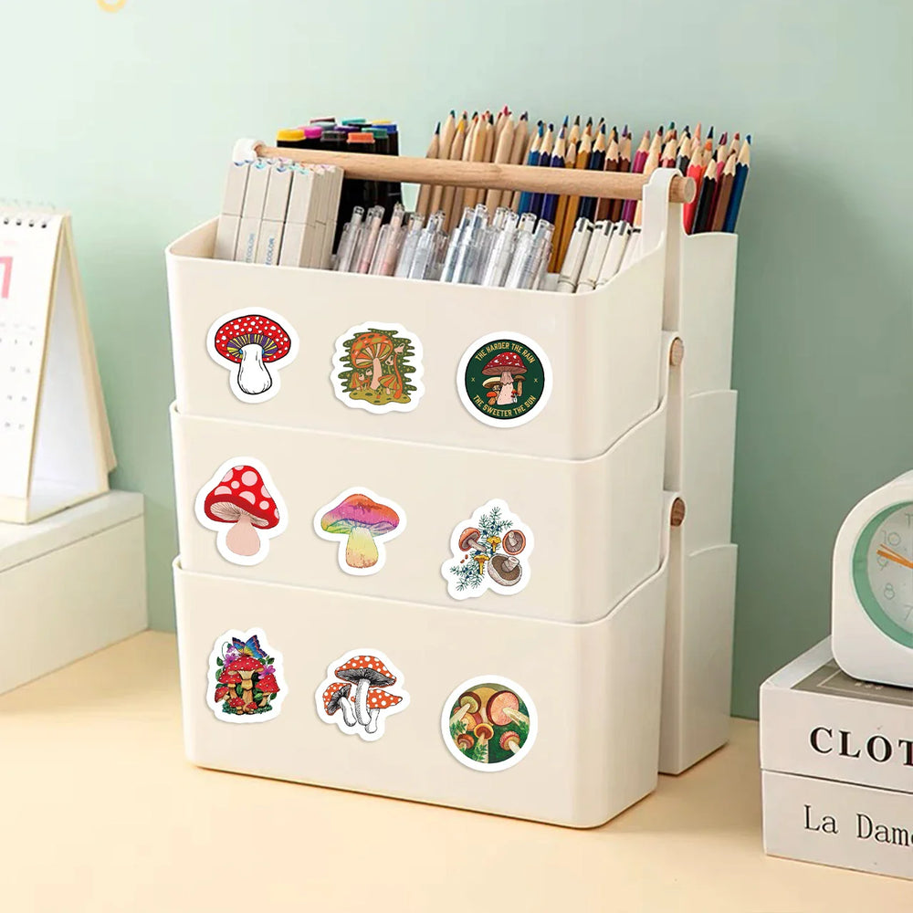 500pcs Mushroom Stickers for Children Kids Cartoon Sticker Small Cute Toys Sticker DIY Gift Sealing Label Decoration (ONLINE ORDER ONLY)