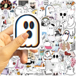 50/100Pcs Waterproof Halloween Demon Kawaii Sticker Decoration Notebook Stickers Scrapbooking DIY Journal Halloween Graffiti (ONLINE ORDER ONLY)