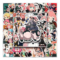 50Pcs Cute Cartoon Girl Waterproof Vinyl Stickers for Skateboard Snowboard Decals (ONLINE ORDER ONLY)