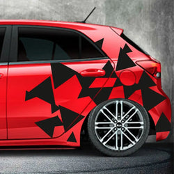 Angular Shape Sticker For Car Motorcycle Sticker Decoration Side Camouflage Kit Wrap Camo Tuning Styling Waterproof Vinyl Decals (ONLINE ORDER ONLY)