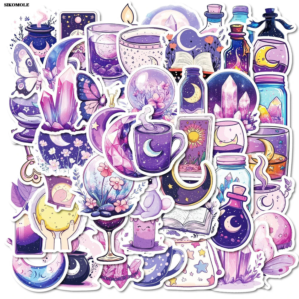 Magical Moon Graffiti Stickers for Motorcycle, Laptop, Skateboard - 10/30/50PCS (Online Order Only)