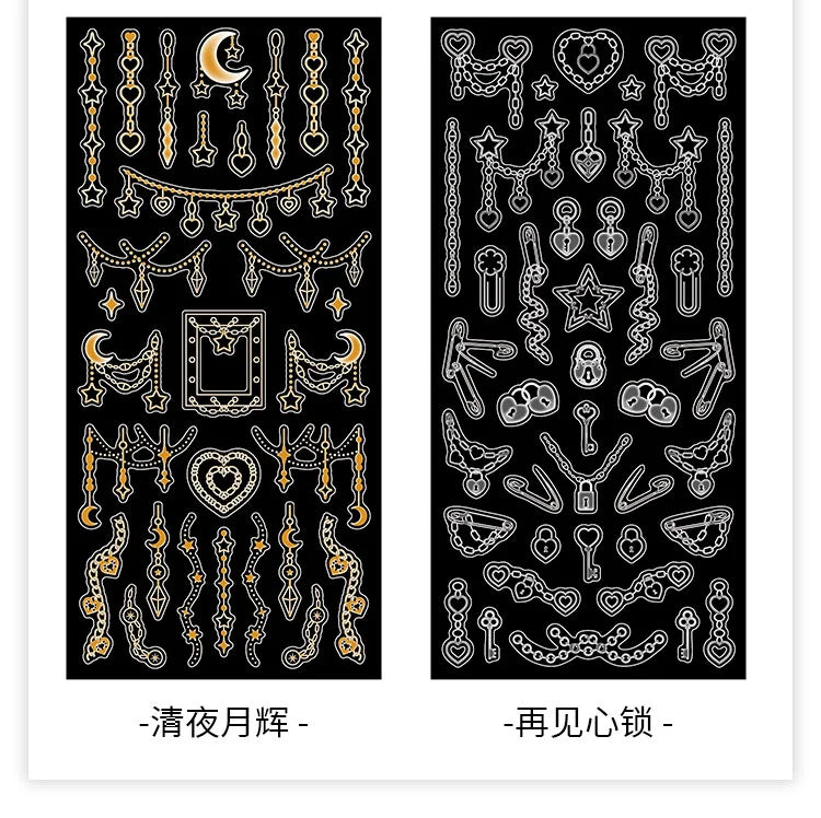 Korea Ins Sweet Love Chain Dialog Decorative Stickers Hand Account Idol Card DIY Material Sticker Personalized Kawaii Stationery (ONLINE ORDER ONLY)