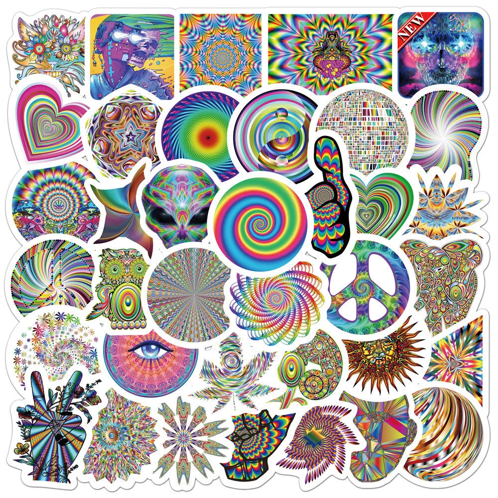50pcs Personalized Graffiti Stickers for Helmet, Wall, Desktop Decoration (Online Order Only)