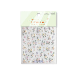 Flower Garden Purple Yellow Pink Daisy Butterfly Delicate 5D Soft Relief Adhesive Nail Art Decoration Sticker 3D Manicure Decals (ONLINE ORDER ONLY)