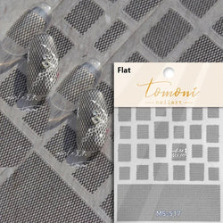 French Style Colorful Square Grid Rhombus Stripe Bowknot Line 3D Self Adhesive Nail Art Stickers Shiny Rhinestone Manicure Decal (Online Order Only)