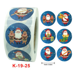 50-500Pcs Cartoon Merry Christmas Tree Label kids Stickers for Gift Package Wrapping Festival Party Baking Paper Seal Stickers (ONLINE ORDER ONLY)