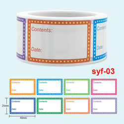 Safe Date Food catalog Storage Self-adhesive Label sticker Kitchen refrigerator blank label sticker Office stationery (Online Order Only)