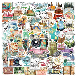 Outdoor Hiking Stickers: 10/25/50pcs for Phone, Laptop, Guitar, Notebook, Helmet, Luggage, Skateboard, Car (Online Order Only)