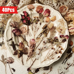 40 Rose Plant Stickers Flowers Leaf Scrapbook Deco Diary Planner Materials (Online Order Only)