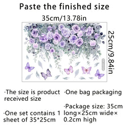 Plant leaves Wall Stickers Toilet Sticker WC Self Adhesive Mural Beautify Flower Home Decoration Decals Refrigerator Stickers (Online Order Only)