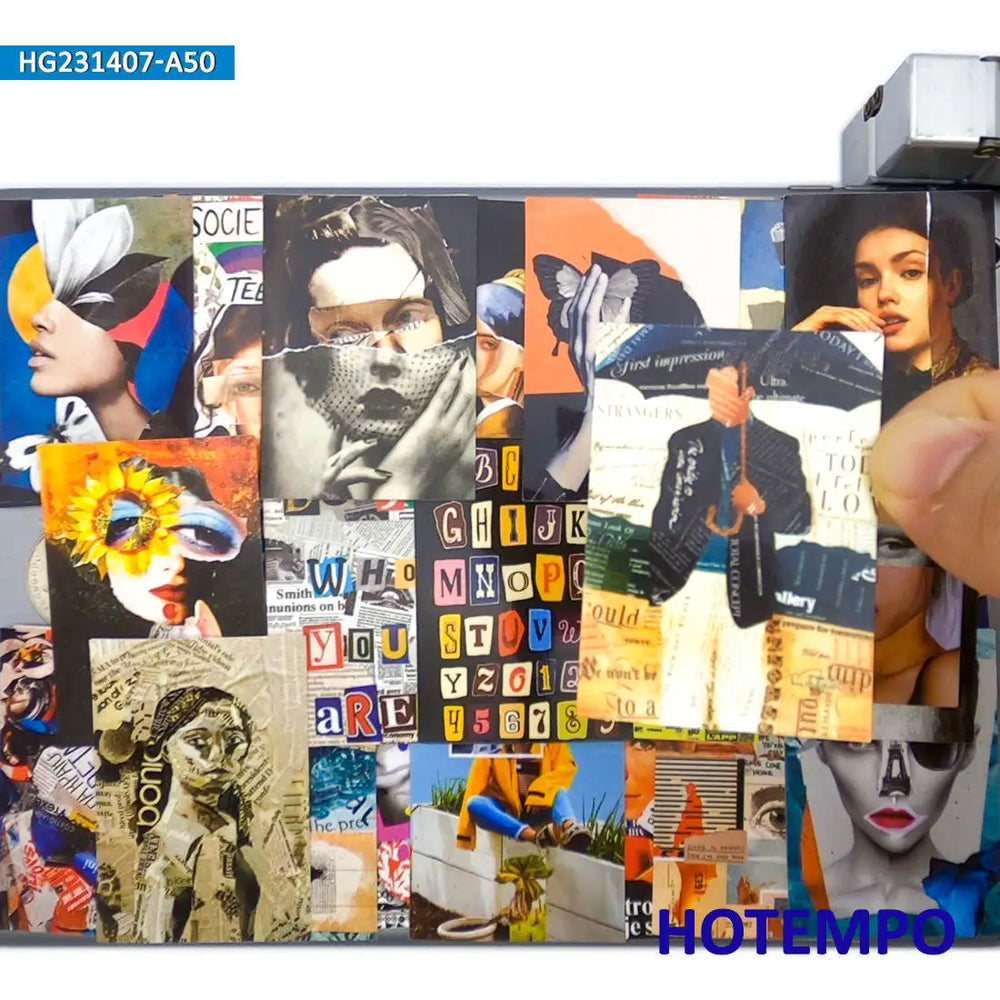 20/30/50Pieces Pop Art Fashion Graffiti Collage Poster Stickers for Journal Scrapbook Luggage Bike Car Phone Laptop Sticker Toys (ONLINE ORDER ONLY)