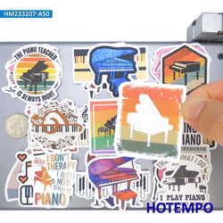 20/30/50Pieces Pianoforte Classical Music Piano Style Stickers for Phone Scrapbook Journal Luggage Bike Car Laptop Sticker Toys (ONLINE ORDER ONLY)