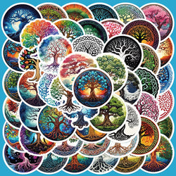 50pcs Tree Of Life Graffiti Stickers for Helmet, Wall, DIY Decoration (ONLINE ORDER ONLY)