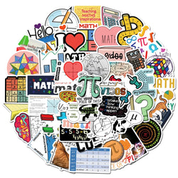Cool Math Equation Cartoon Stickers Pack - DIY Car Bike Luggage Laptop Toy Decals (Online Order Only)