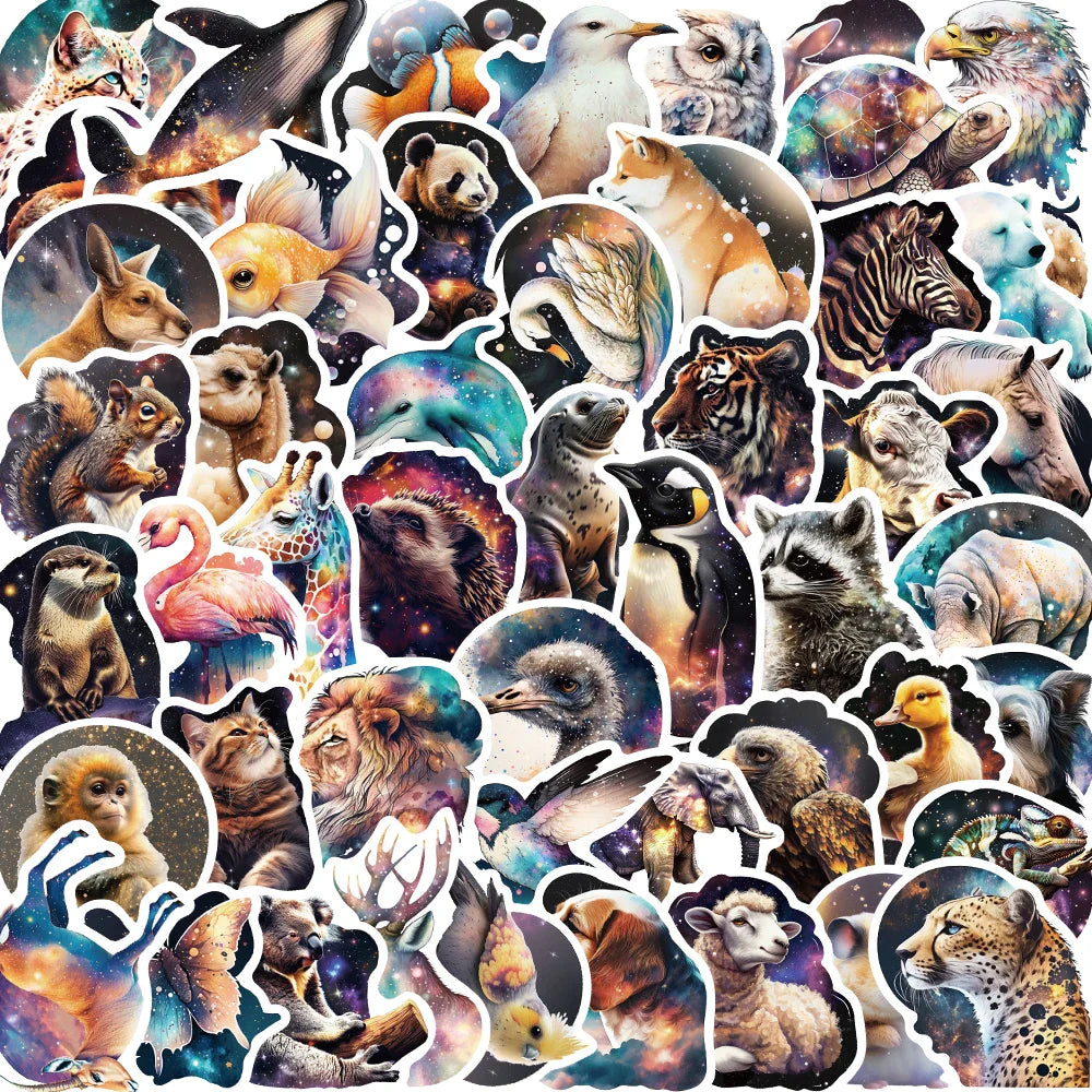 50PCS Kawaii Fantasy Animals Stickers Rabbit Bear Decals DIY Fridge Phone Luggage Guitar Wall Cute Sticker Kids Toy Gift﻿ (ONLINE ORDER ONLY)