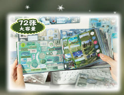 72pages/book Y2K Style Retro Cute Cut Film Sticker Book Planner Journal Handbook Scrapbooking Kawaii Decoration Sticker Gift (ONLINE ORDER ONLY)