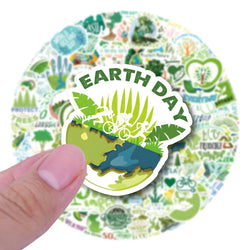 100PCS Earth Environmental Protection Signs Stickers Pegatinas Nature Green Protect DIY Luggage Guitar Laptop Graffiti Sticker (ONLINE ORDER ONLY)
