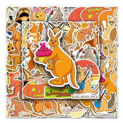 10/30/50PCS Funny Kangaroo Cartoon Stickers DIY Skateboard Laptop Phone Luggage Suitcase Guitar Wall Decals Decoration Kids Toy (ONLINE ORDER ONLY)