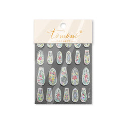 Retro Shiny Glazed Rococo Flower Window Dreamy Butterfly Geometric Frame Stamp Embossed Reliefs Nail Art Stickers Manicure Decal (Online Order Only)