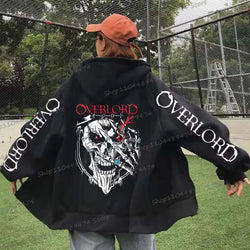 Overlord Horror Skull Hooded Shirt Harajuku Zip Up (ONLINE ORDER ONLY)