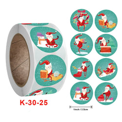 50-500pcs Cartoon Merry Christmas Sticker Santa Claus Tree Paper Label New Year Cute Snowman Stationery Stickers For Kids Gift (ONLINE ORDER ONLY)