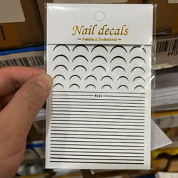 1Pc Laser Silver Gold Lines Stripe Nail Sticker Metal Strip Luxury Nails Slider Self Adhesive Slider Papers Transfer Stickers *& (Online Order Only)