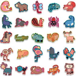 10/30/50PCS Cute Cartoon Animal Stickers Toys Funny Zoo Decals For Kids DIY Notebook Luggage Phone Laptop Car Waterproof Sticker (ONLINE ORDER ONLY)