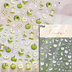 Fruit Paradise Guava Strawberry Pear Peach Orange Watermelon Pitaya Cherry Kiwifruit Pineapple Nail Art Stickers Manicure Decals (ONLINE ORDER ONLY)