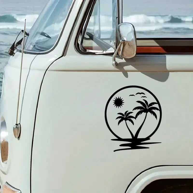 Coconut Tree Stickers,Vinyl Waterproof  Self-adhesive Decorative Car Sticker,For Cars, Trucks, Walls, Laptops, Windows, (ONLINE ORDER ONLY)