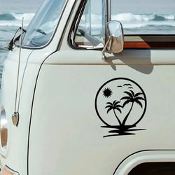Coconut Tree Stickers,Vinyl Waterproof  Self-adhesive Decorative Car Sticker,For Cars, Trucks, Walls, Laptops, Windows, (ONLINE ORDER ONLY)