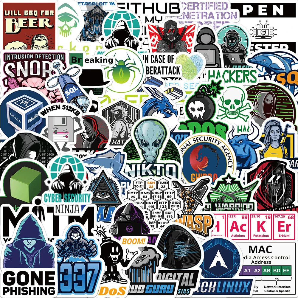 Cool Java Hacker Programming Stickers Decal Pack - Laptop, Motorcycle, Luggage, Skateboard, Car, Waterproof (Online Order Only)