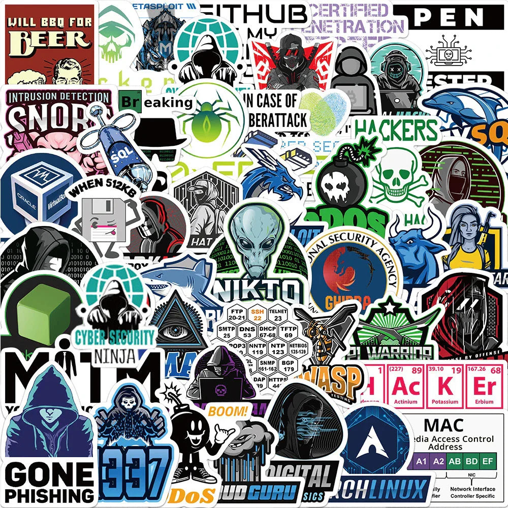 Cool Java Hacker Programming Stickers Decal Pack - Laptop, Motorcycle, Luggage, Skateboard, Car, Waterproof (Online Order Only)