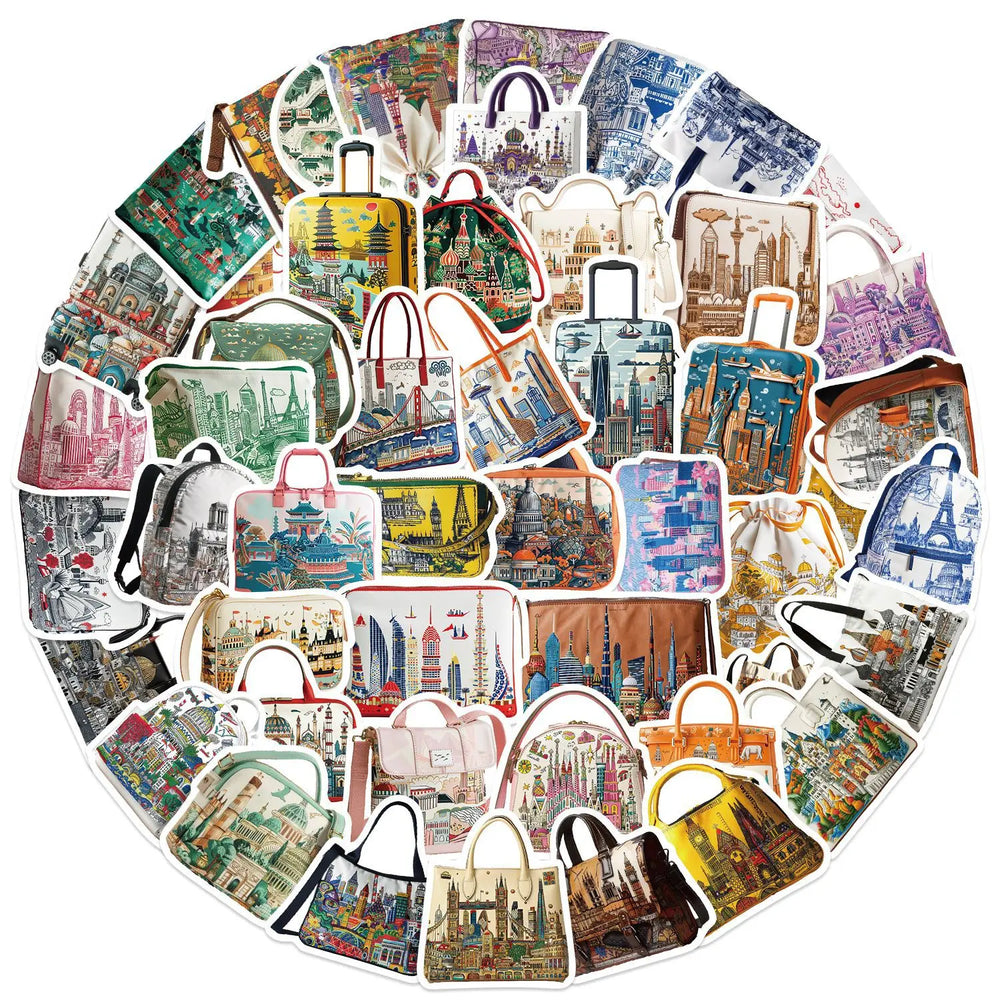 City Monument Stickers Pack: Backpack, Suitcase, Skateboard, Laptop, Phone Decals (ONLINE ORDER ONLY)