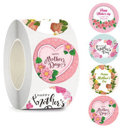 100-500pcs New Round Shape 100pcs Happy Mother's Day Gifts Label Sticker Kraft Happy Birthday Gifts Label Tag (ONLINE ORDER ONLY)