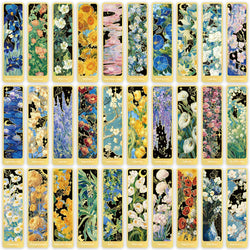 30pcs Classic Retro Colorful Flowers Paper Bookmarks DIY Students Readers Gift Book Page Markers Library Office Page Markings (ONLINE ORDER ONLY)