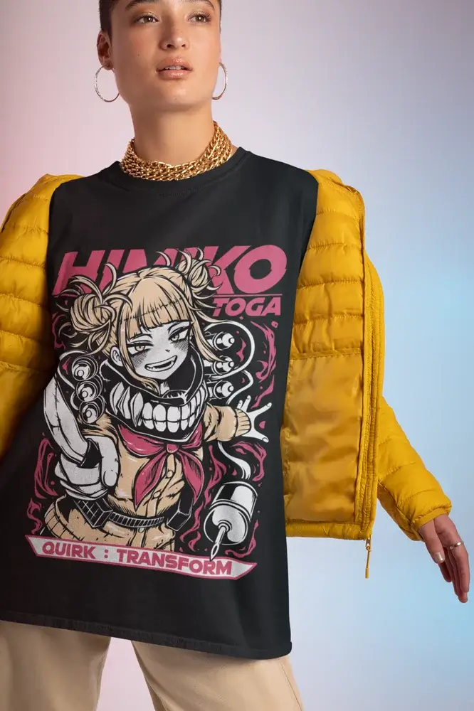 Himiko Toga T-Shirt: Kawaii MHA Villain Anime Tee (ONLINE ORDER ONLY)