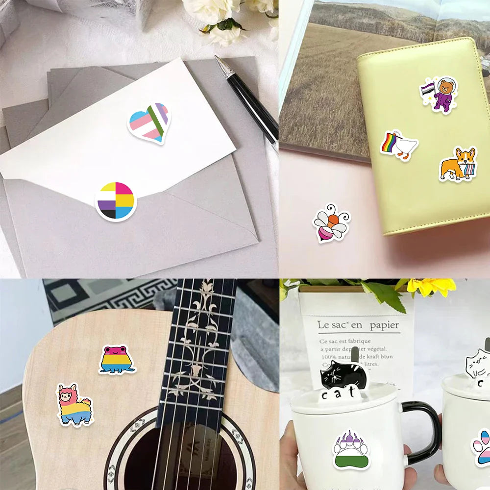 500pcs Rainbow LGBTQ Stickers Roll for Kids for School Reward Decals Students Teachers Cute Animals Stickers Labels (ONLINE ORDER ONLY)