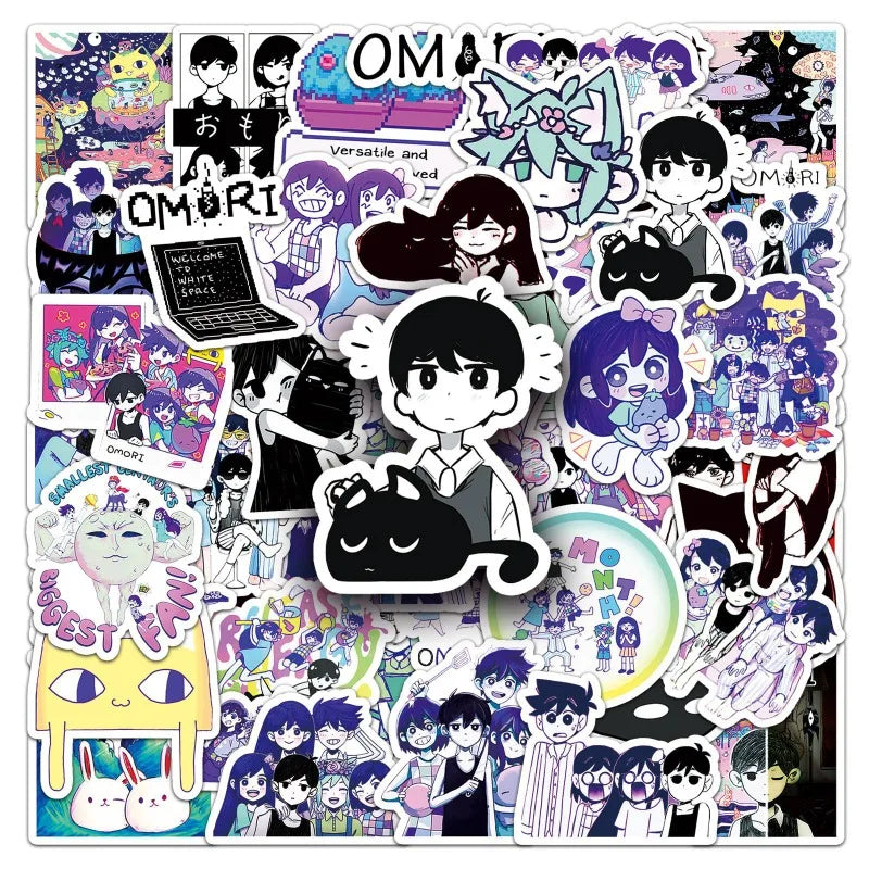 OMORI Game Stickers Pack for Laptop, Phone, Car, Scooter, Water Bottle, Suitcase, Stationery, Refrigerator (Online Order Only)