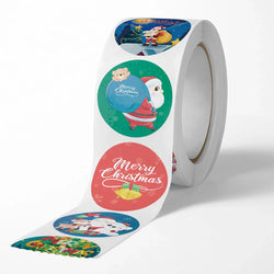 100-500Pcs Merry Christmas Stickers Xmas Envelope Seal Stickers for Christmas Decoration, Wedding Party, Holiday Gift Package (ONLINE ORDER ONLY)