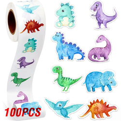 100-500pcs Dinosaur Animal Anomaly Shaped Sticker Decoration Gift Box Sticker Label Reward Stationery Sticker (ONLINE ORDER ONLY)