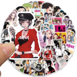 50PCS Anime NANA Stickers Cool Graffiti Decals DIY Decoration for Phone Laptop Stationery PVC Waterproof Sticker Toys Gift (Online Order Only)