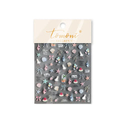 Summer Beach Bikini Watermelon Duck Cat Ice Cream Shell Coconut Tree Cherry Starfish Sunglasses Nail Art Sticker Manicure Decals (ONLINE ORDER ONLY)