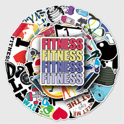 10/50Pcs Inspirational Fitness Graffiti Sticker Decals DIY Water Bottle Motorcycle Laptop GYM Cool Sticker for Kid Toys (ONLINE ORDER ONLY)