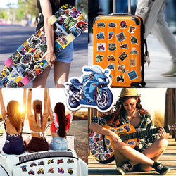 10/30/50PCS Fast Motorcycle PVC Sticky Sticker Aesthetic Chidlren's Stationery Decoration Scrapbooking Hand Accounting Supplies (ONLINE ORDER ONLY)