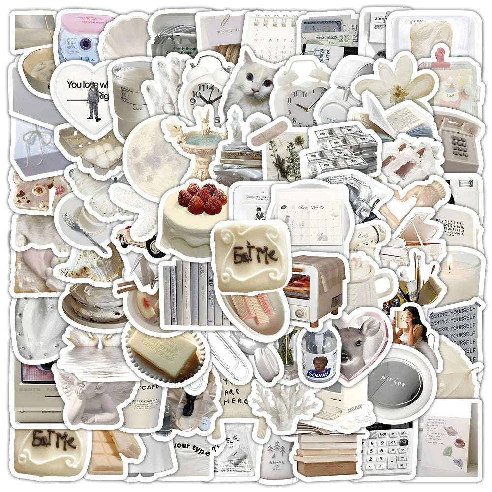 Vintage Kawaii Aesthetic Stickers Cute Cartoon Decals for Laptop Notebook Phone (ONLINE ORDER ONLY)